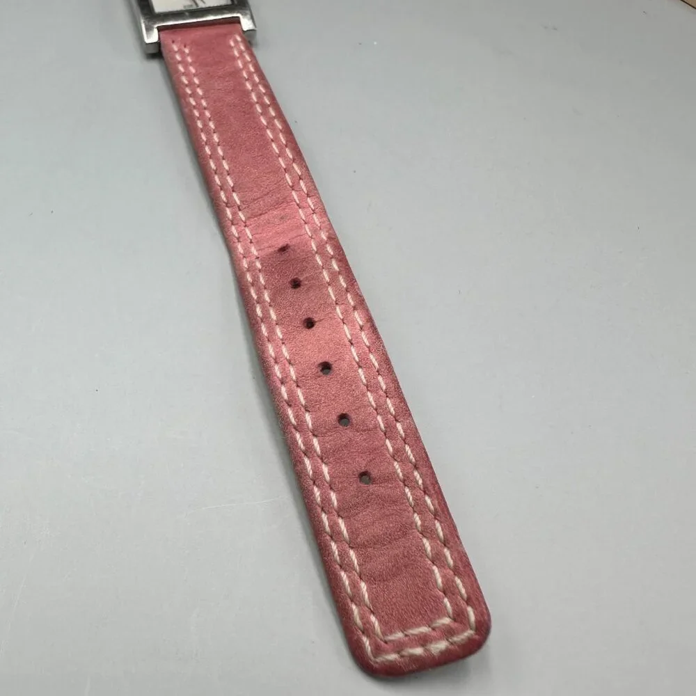 Skagen Watch Women Silver Tone Mother of Pearl Dial Pink New Battery 8.5